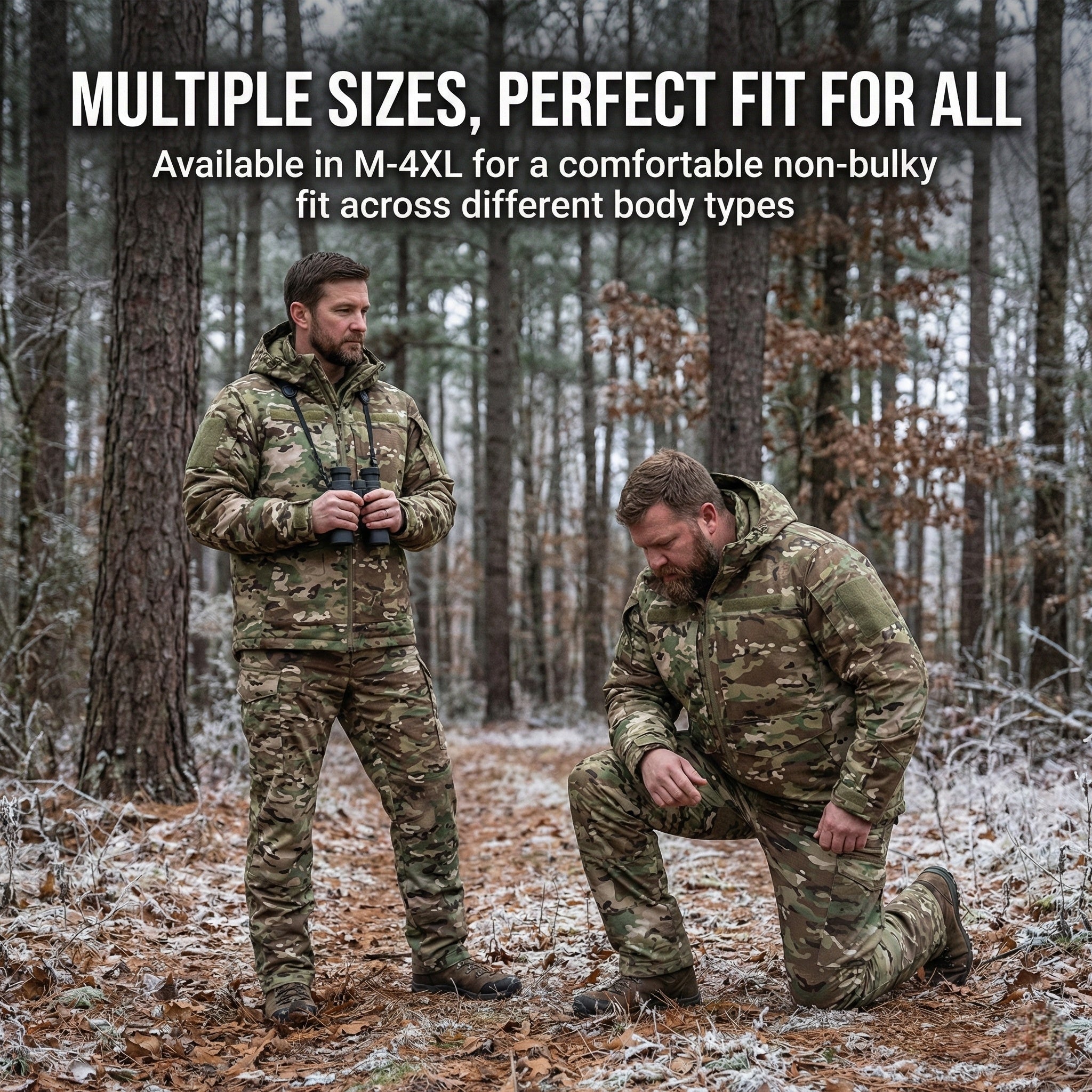 Men's Insulated Camo Hoodie Jacket Pants– Winter Hunting Work Suit | Traverseon