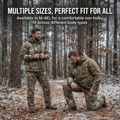 Men's Insulated Camo Hoodie Jacket Pants– Winter Hunting Work Suit | Traverseon