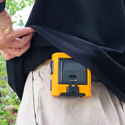 Portable Waist Fan – 8000mAh, 14,400 RPM Low-Noise, TEC Cooling & Solar | Traverseon
