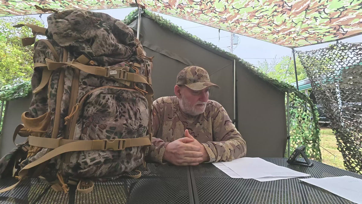 65.5L Camo Framed Hunting Backpack – 40 kg (88 lb) Max Load Meat Hauler | Traverseon