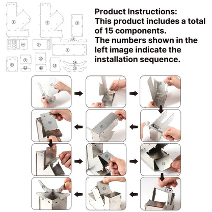 Portable Rocket Stove – Detachable Wood-Burning for Camping | Traverseon