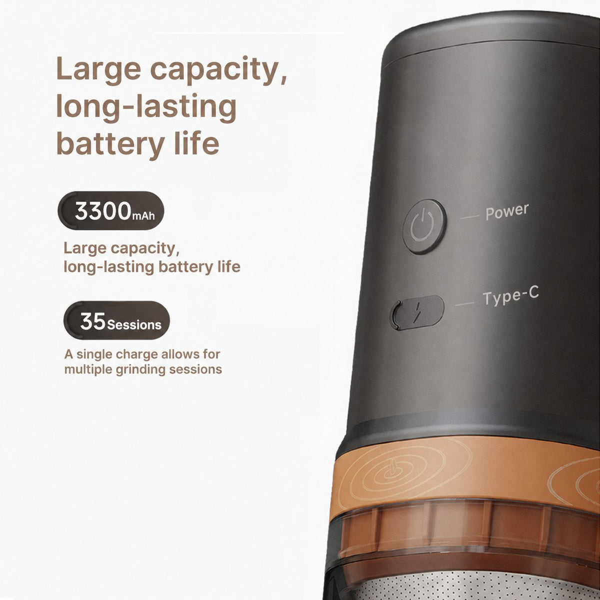 Traverseon BrewMate 25 Portable All-in-One Coffee Grinder and Brewer
