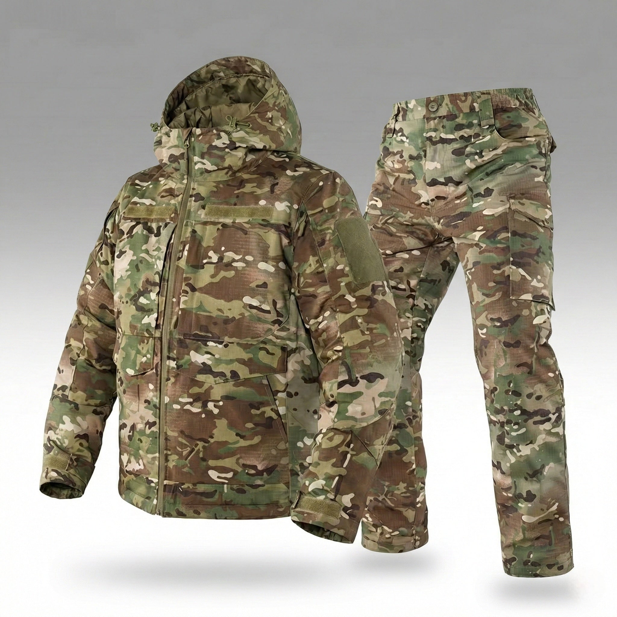 Men's Insulated Camo Hoodie Jacket Pants– Winter Hunting Work Suit | Traverseon