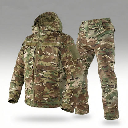 Men's Insulated Camo Hoodie Jacket Pants– Winter Hunting Work Suit | Traverseon