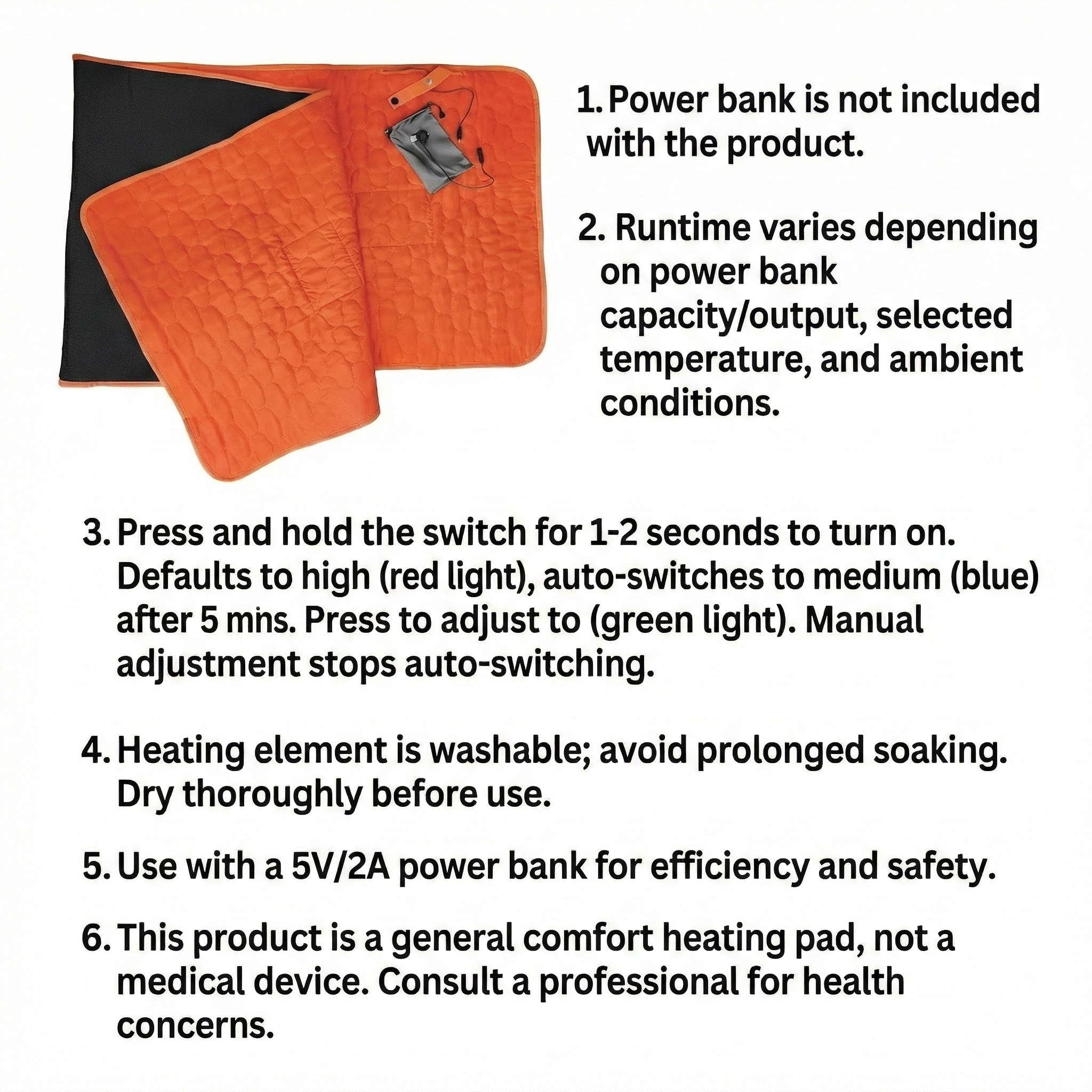 Heated Yoga Pad – USB Powered Electric Camping Sleeping Mat for Home & Outdoor | Traverseon